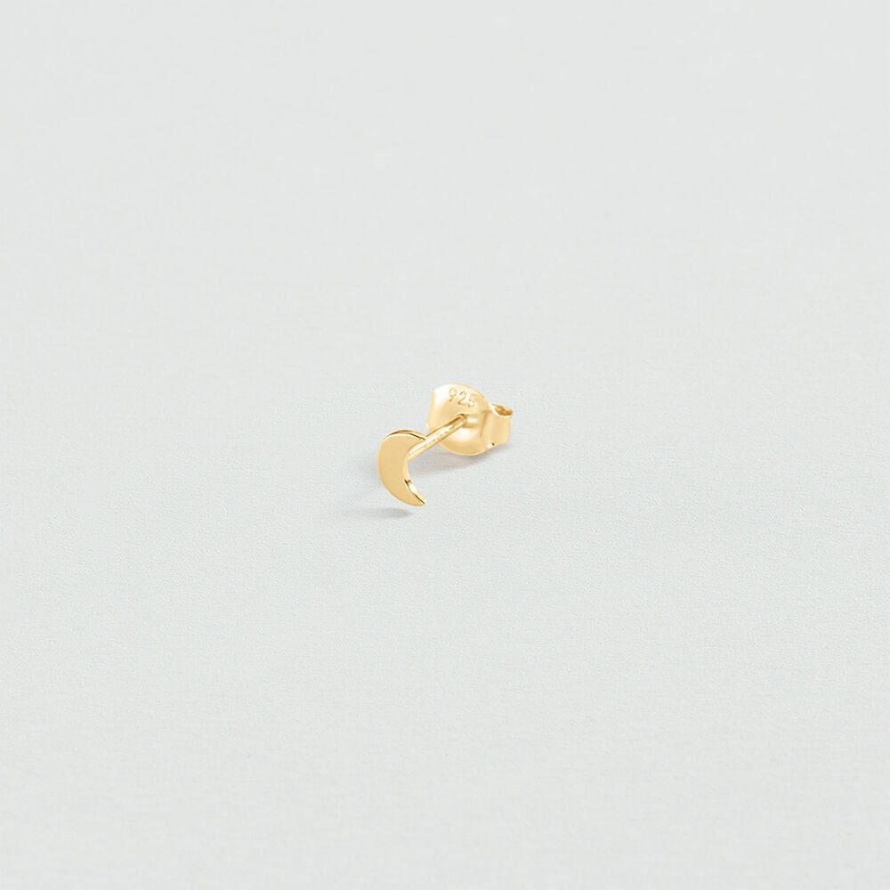 Puce &agrave; l'unit&eacute; EAR5MINILUNA - Dor&eacute; - Boucles d'oreilles  | Agatha