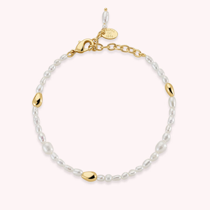 Bracelet souple IDYLLE - Perle / Doré - Bracelets  | Agatha