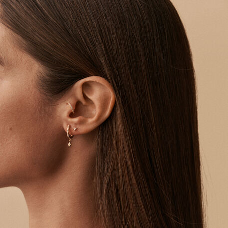 Piercing puce MINPUNTA - Cristal / Doré - Piercings  | Agatha