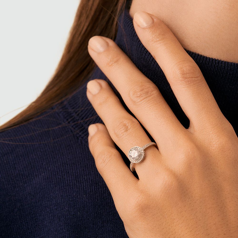 Bague fine IMPERIAL - Cristal / Argenté - Bagues avec pierre  | Agatha