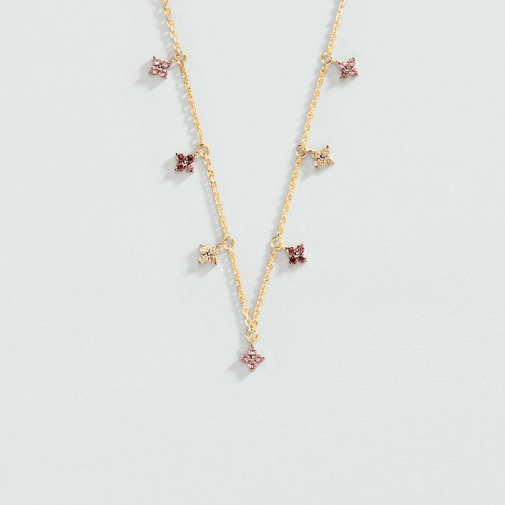 Collier ras du cou BELOVED - Rose / Doré - Colliers ras du cou  | Agatha