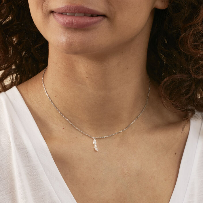 Collier ras du cou PETILLE - Cristal / Argenté - Colliers  | Agatha