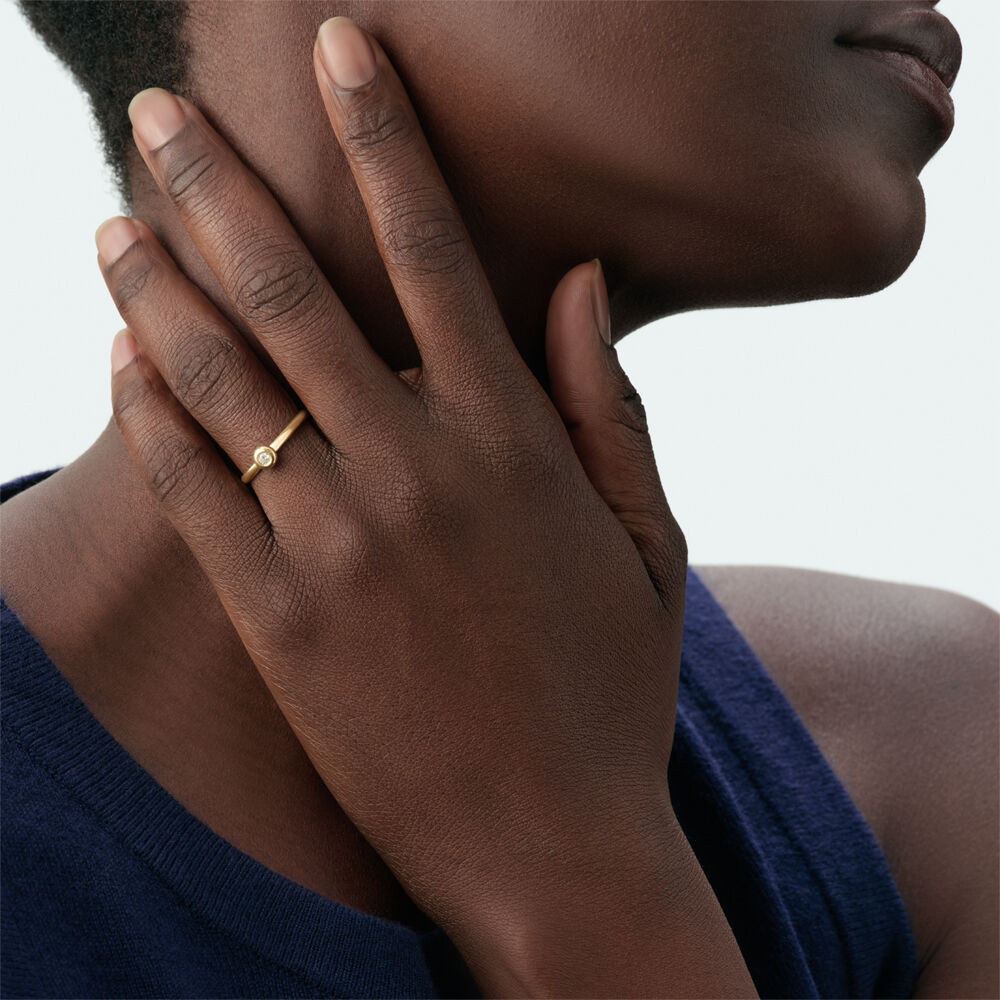 Bague fine OD&Eacute;ON - Cristal / Dor&eacute; - Bagues fines  | Agatha