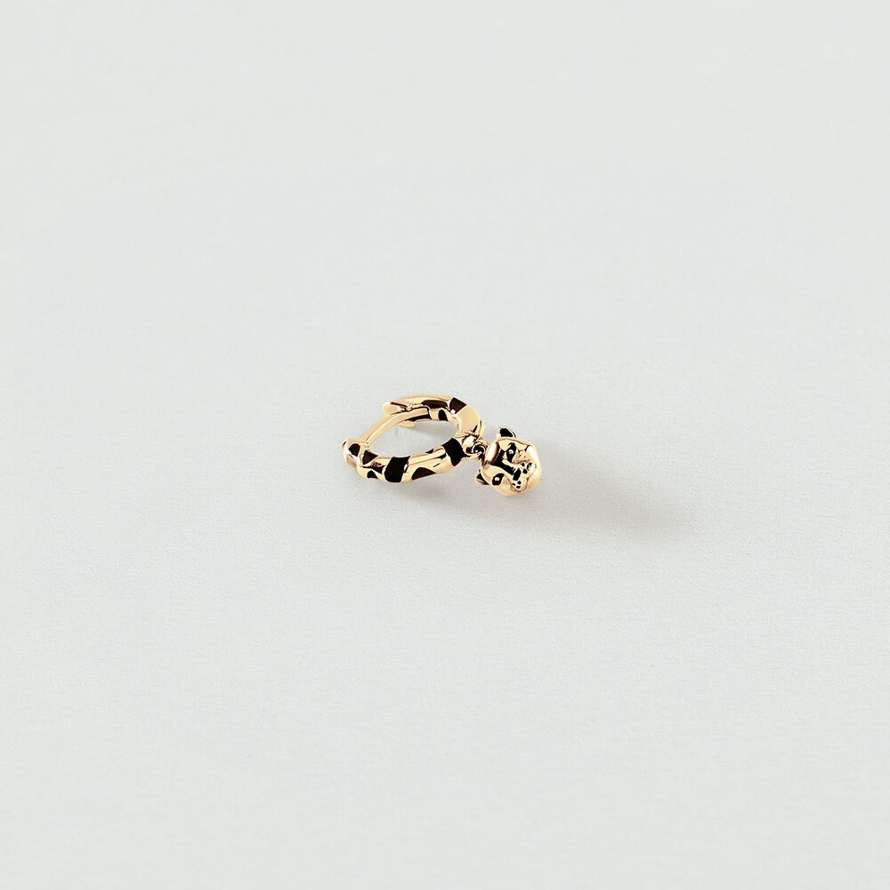 Piercing créole LEOPARD - Noir / Doré - Fête des mères  | Agatha