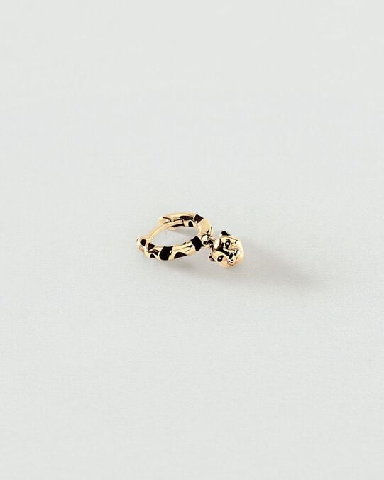 Piercing créole LEOPARD - Noir / Doré - Fête des mères  | Agatha Piercing créole LEOPARD - Noir / Doré - Fête des mères  | Agatha