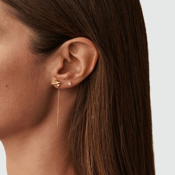 Piercing puce TRILLION - Cristal / Doré - Piercings  | Agatha
