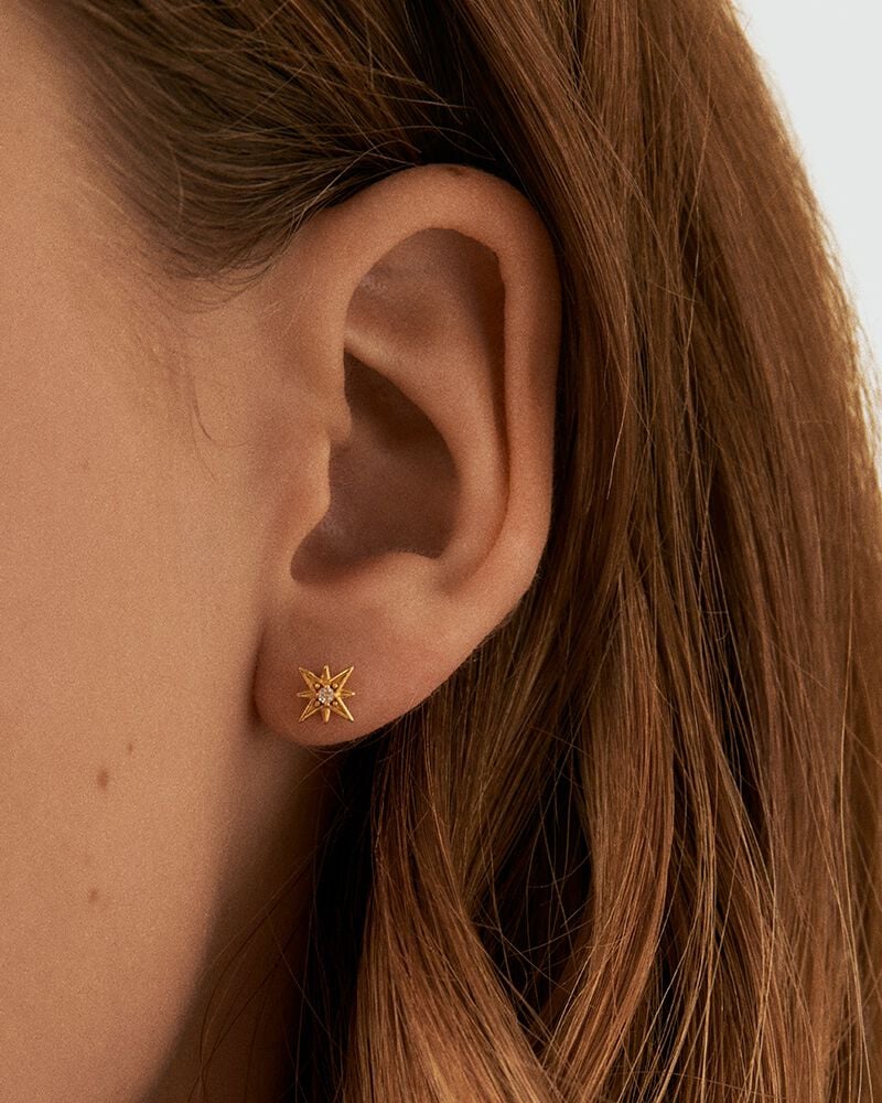 Boucles d'oreilles puces OURSE - Cristal / Doré - Boucles d'oreilles puces  | Agatha Boucles d'oreilles puces OURSE - Cristal / Doré - Boucles d'oreilles puces  | Agatha