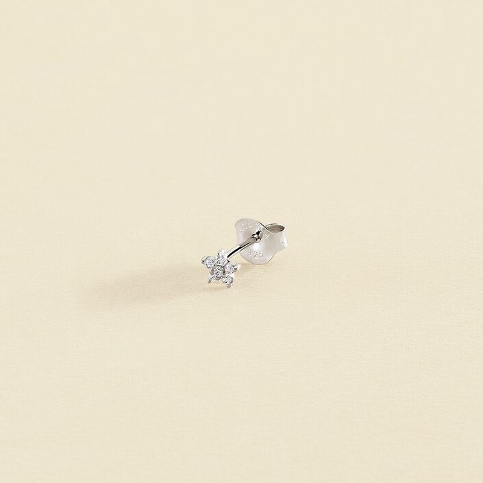 Piercing puce FLOR6 - Cristal / Argenté - Piercings  | Agatha