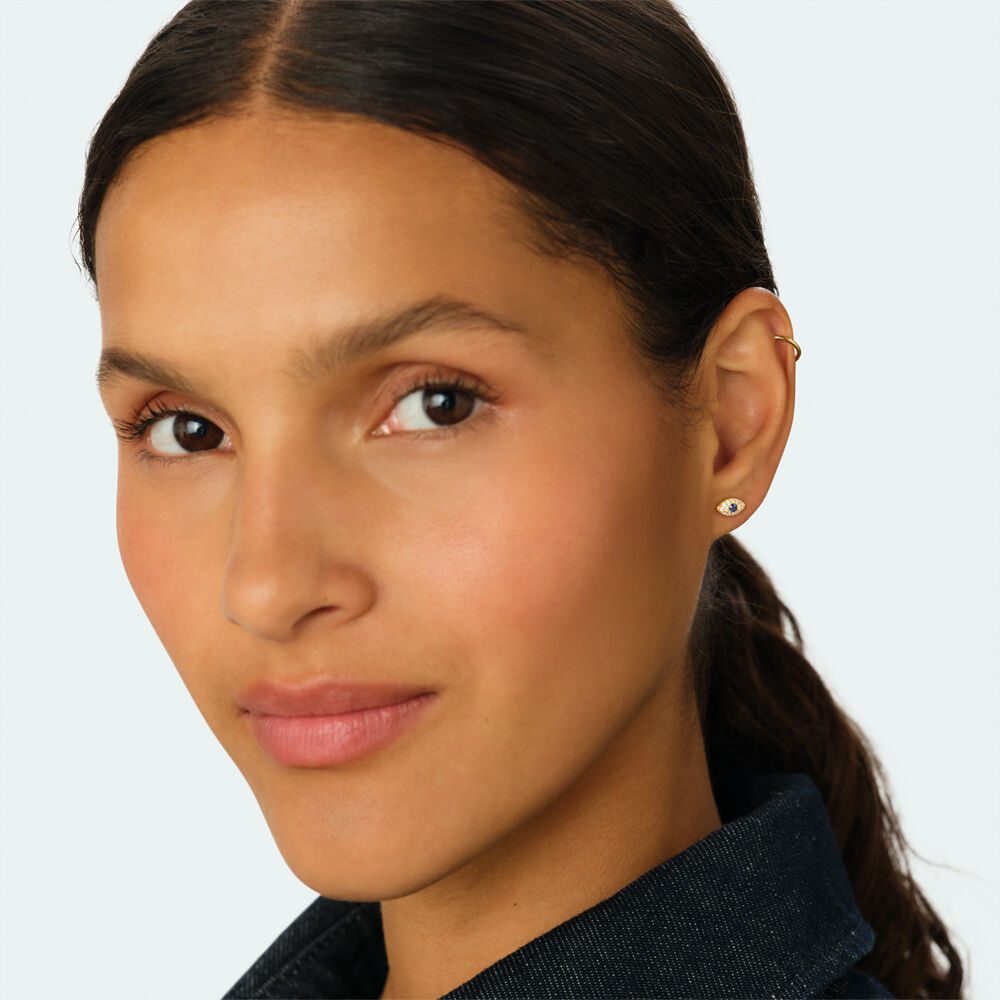 Puce &agrave; l'unit&eacute; &OElig;IL MIX & MATCH - Bleu / Dor&eacute; - Boucles d'oreilles  | Agatha