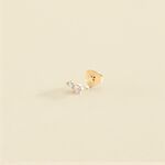 Piercing puce CROISSAN - Cristal / Doré - Piercings  | Agatha