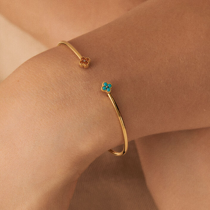 Jonc BELOVED - Multicolore / Doré - Bracelets  | Agatha