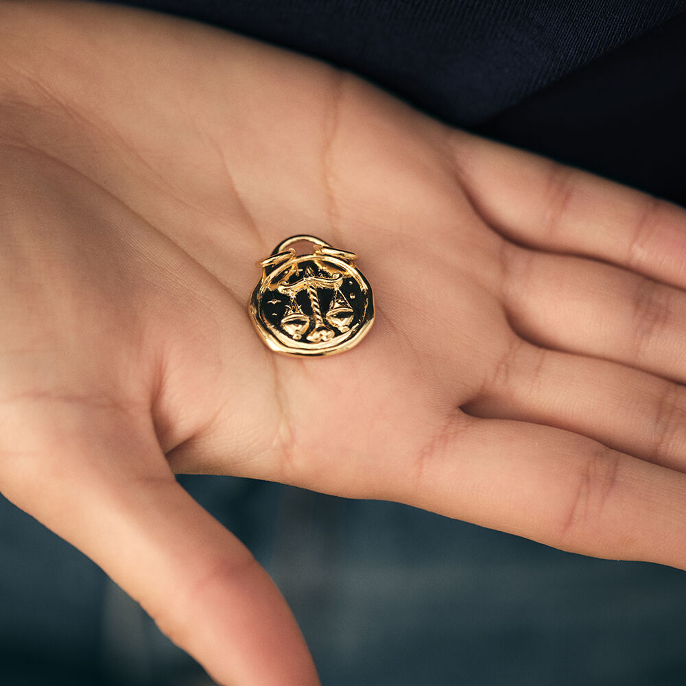 Pendentif BALANCE ZODIAQUE - Dor&eacute; - Bijoux sans pierre  | Agatha
