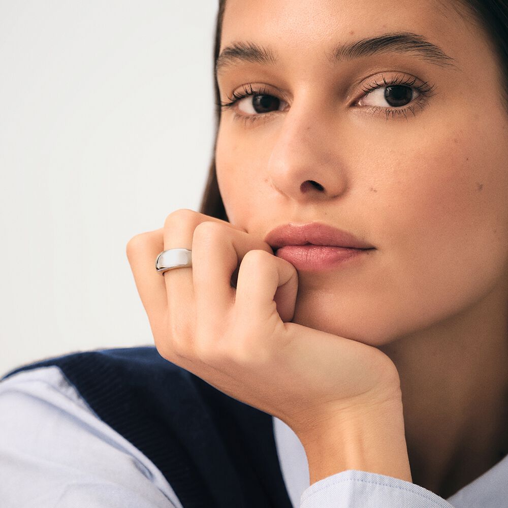 Bague large ALEXINE - Argent&eacute; - Bagues fantaisie  | Agatha