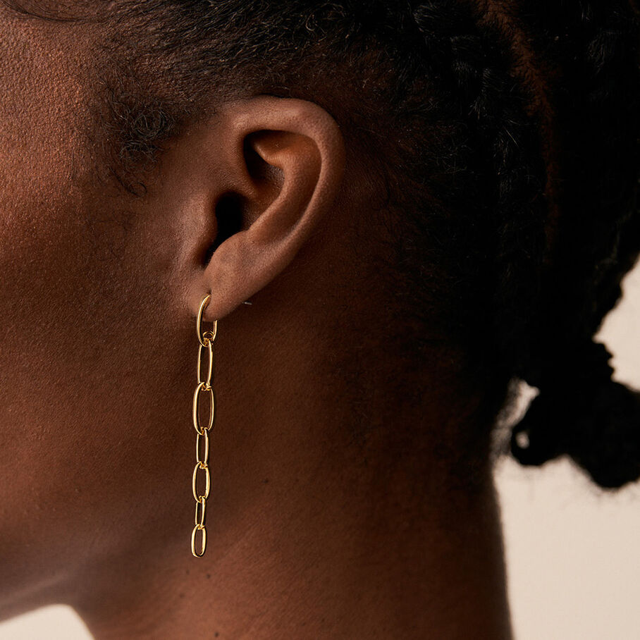 Boucles d'oreilles pendantes CHAIN - Doré - Boucles d'oreilles  | Agatha