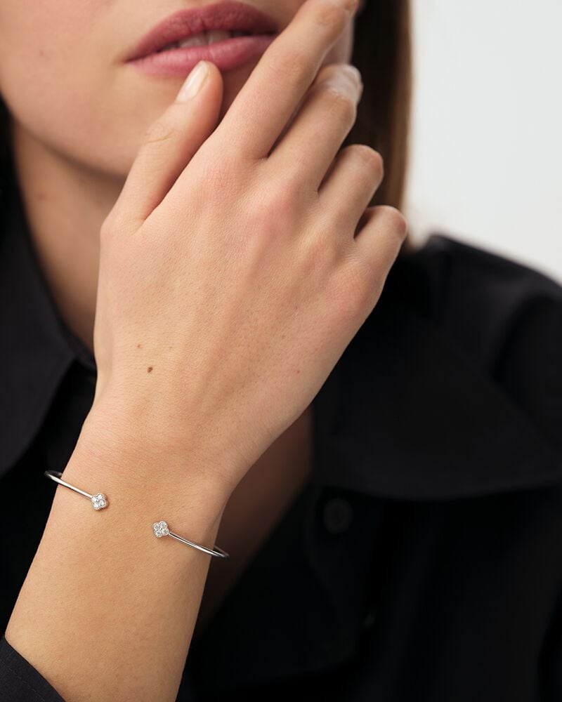 Jonc BELOVED - Cristal / Argenté - Bracelets fantaisie  | Agatha Jonc BELOVED - Cristal / Argenté - Bracelets fantaisie  | Agatha