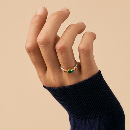 Bague fine ASTRE - Multicolore / Doré - Bagues  | Agatha