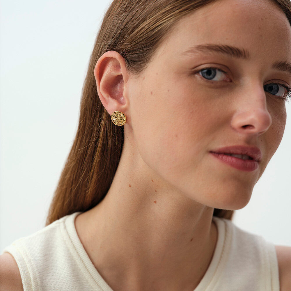 Boucles d'oreilles puces PONT DES ARTS - Dor&eacute; - Boucles d'oreilles puces  | Agatha