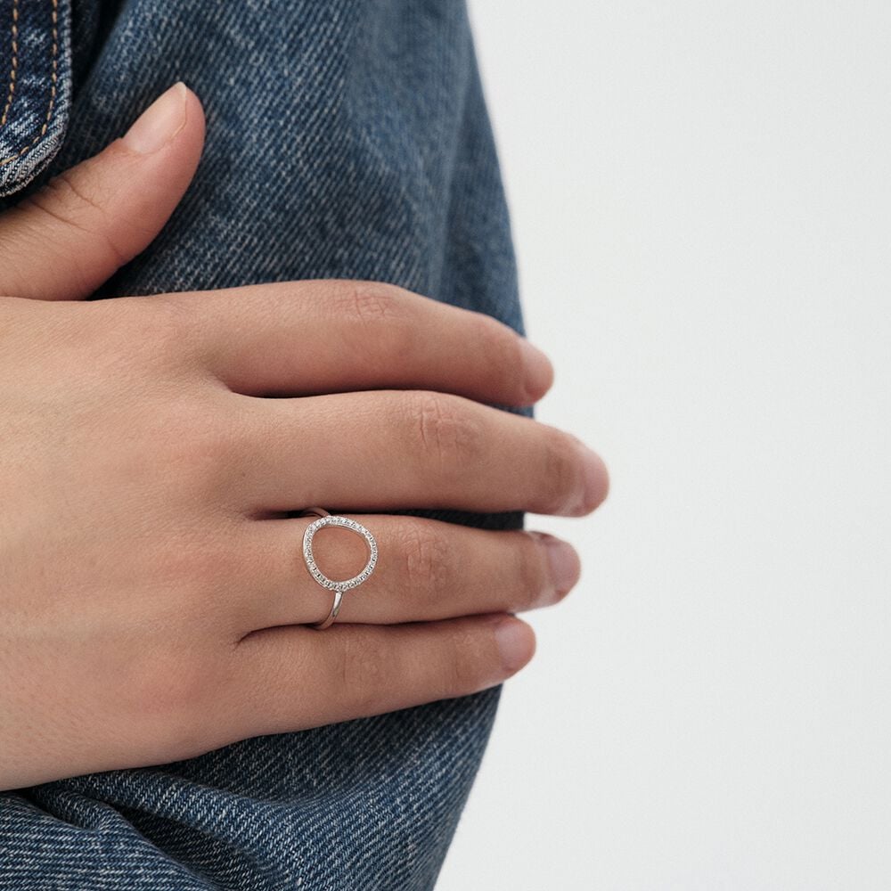 Bague fine RONDOU - Cristal / Argenté - Bagues avec pierre  | Agatha