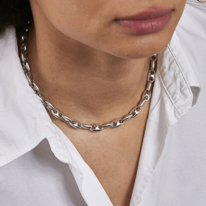 Collier ras du cou ETREINTE - Argenté - Colliers  | Agatha