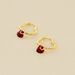 Créoles BEGUIN - Rouge / Doré - Boucles d'oreilles  | Agatha