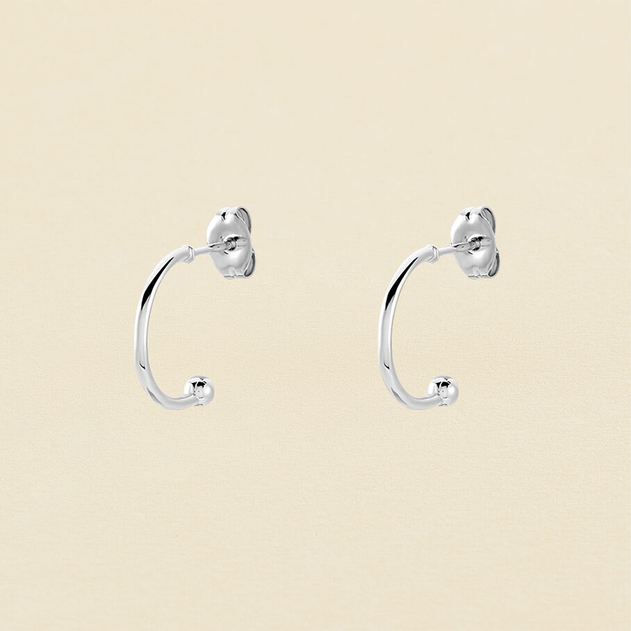 Créoles PENHOOP - Argenté - Boucles d'oreilles  | Agatha