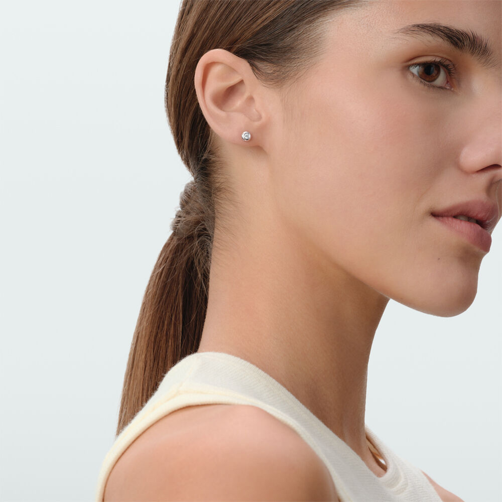 Boucles d'oreilles puces OD&Eacute;ON - Cristal / Argent&eacute; - Boucles d'oreilles puces  | Agatha