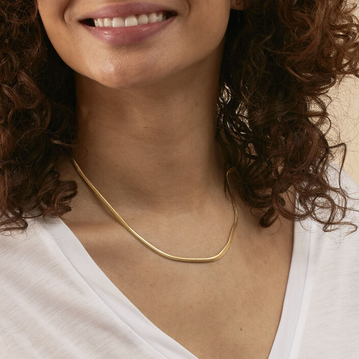 Collier mi-long EFFLEURE - Doré - Colliers  | Agatha