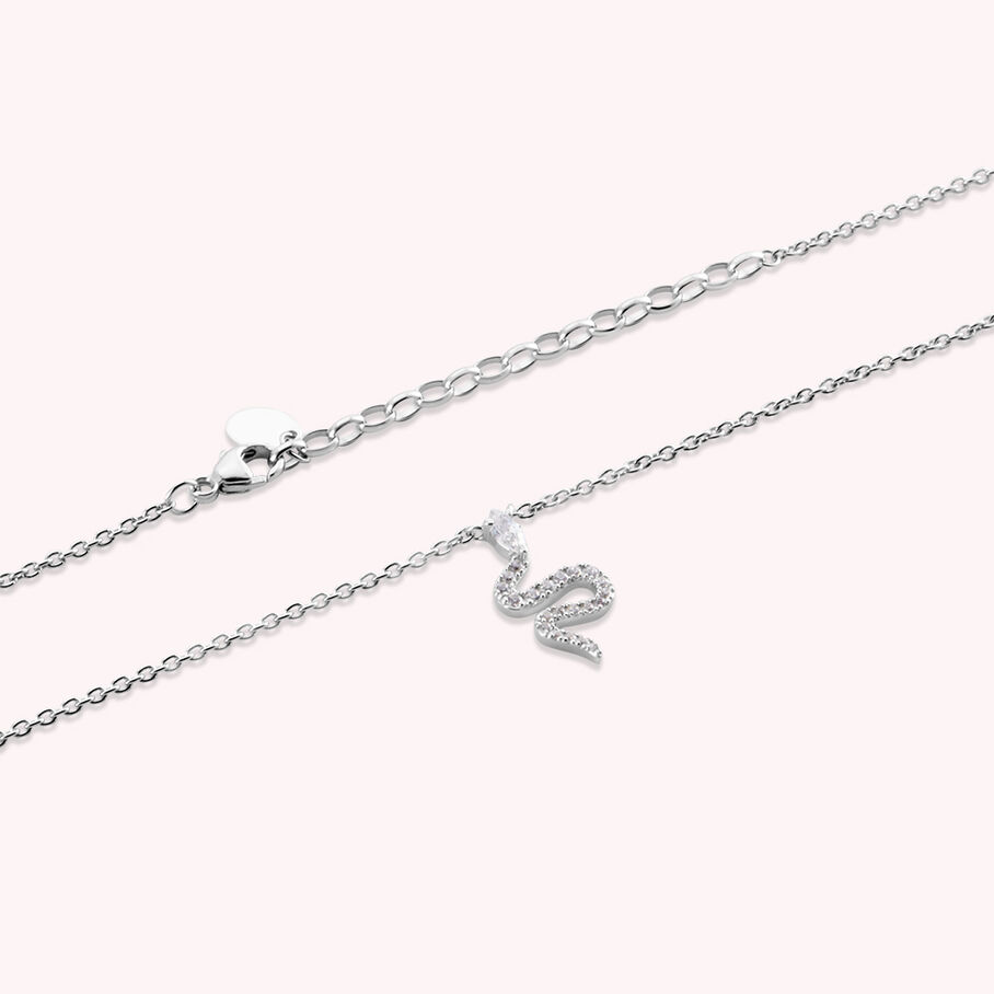 Collier ras du cou SNAKY - Cristal / Argenté - Colliers  | Agatha