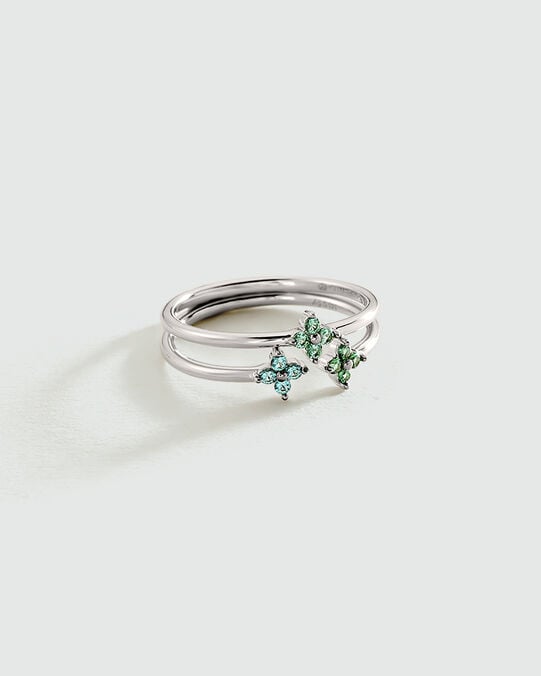 Bague fine BELOVED - Multicolore / Argenté - Bagues avec pierre  | Agatha Bague fine BELOVED - Multicolore / Argenté - Bagues avec pierre  | Agatha
