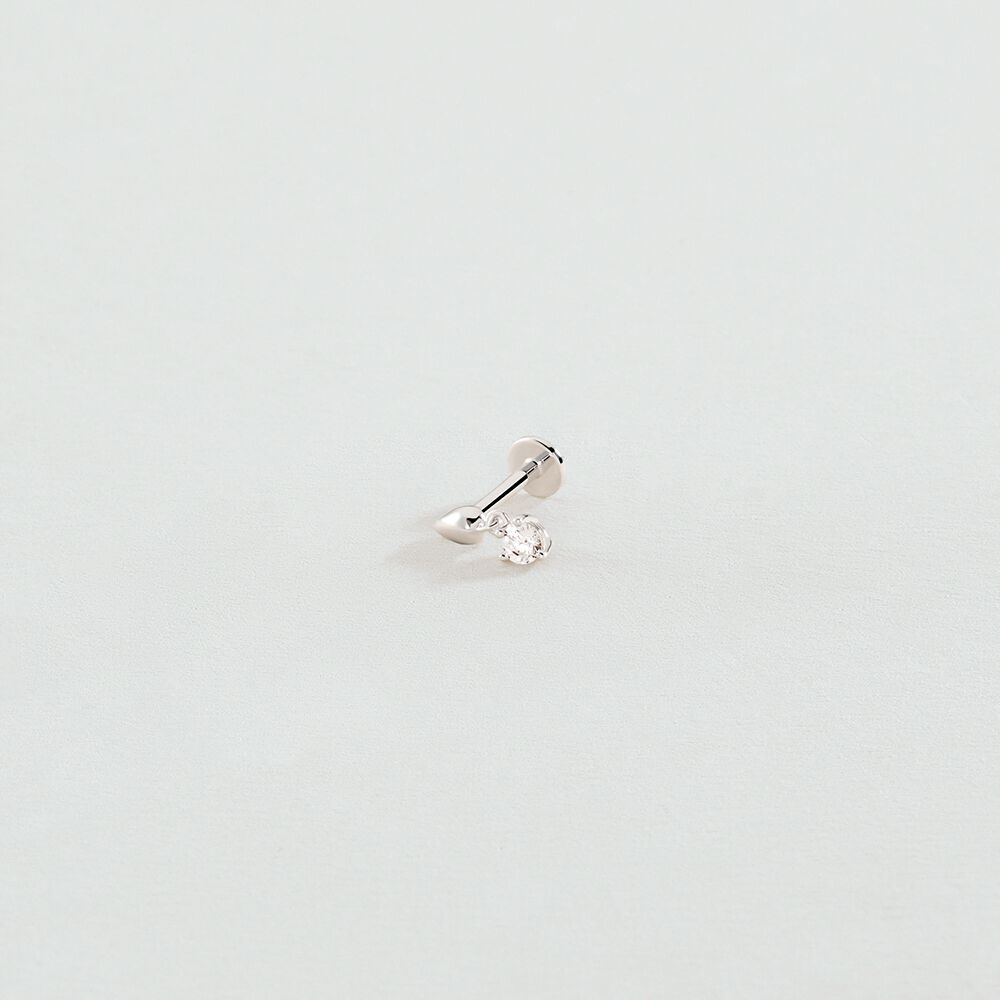 Piercing Hélix & Tragus PERRINE - Cristal / Argenté - Piercing Hélix & Tragus  | Agatha