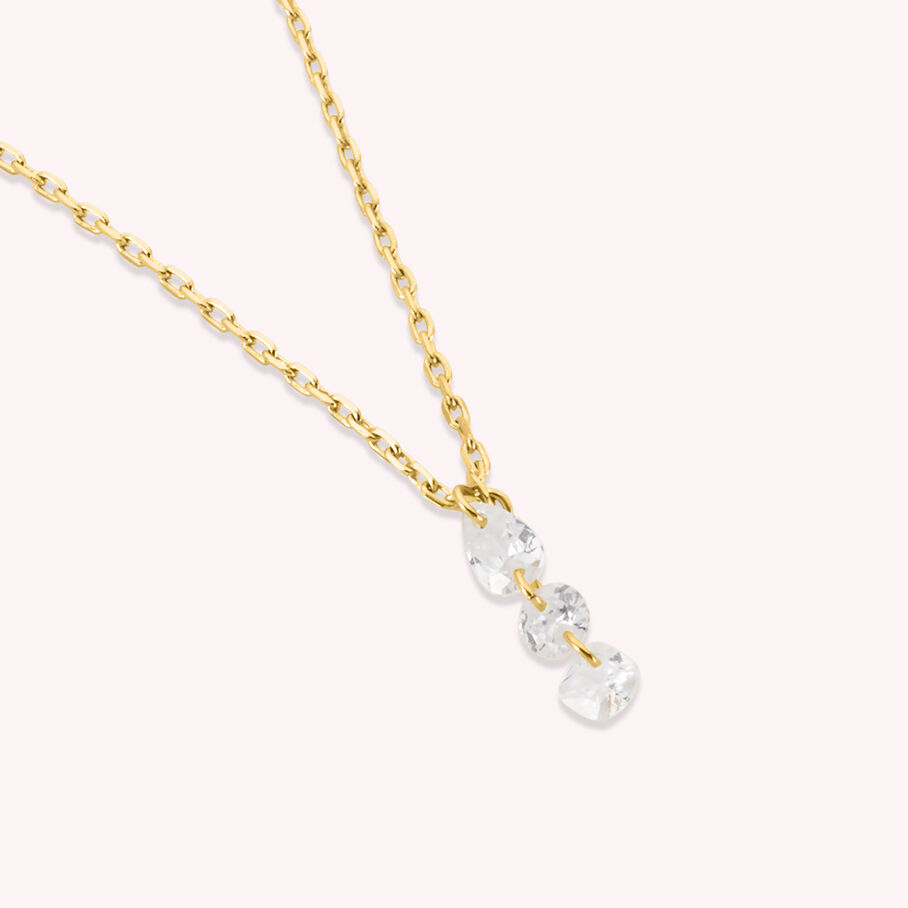 Collier ras du cou PETILLE - Cristal / Doré - Colliers  | Agatha