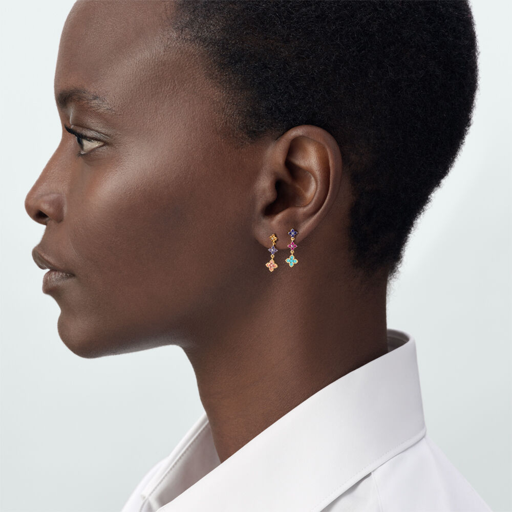 Boucles d'oreilles pendantes BELOVED - Multicolore / Dor&eacute; - Boucles d'oreilles pendantes  | Agatha
