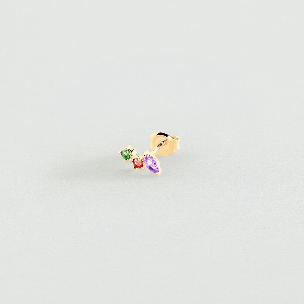 Piercing puce AMAS - Multicolore / Doré - Piercings  | Agatha