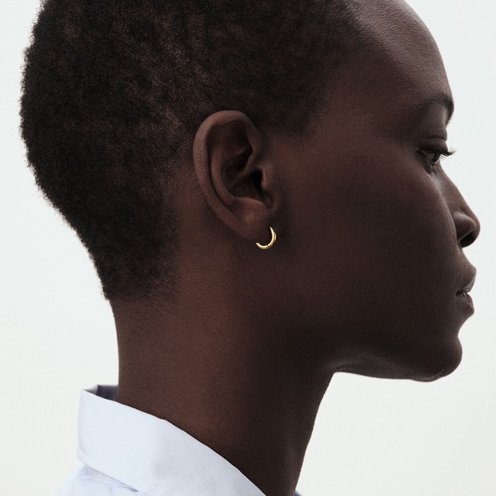 Piercing cr&eacute;ole CRIOLLA - Dor&eacute; - Argent v&eacute;ritable  | Agatha