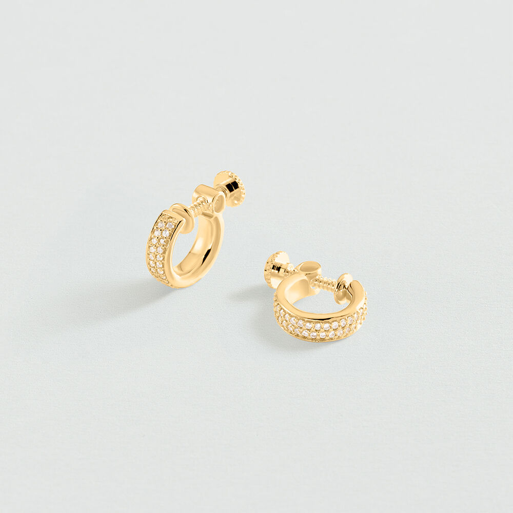 Boucles d'oreilles clips TURENNE - Cristal / Dor&eacute; - Boucles d'oreilles clips  | Agatha