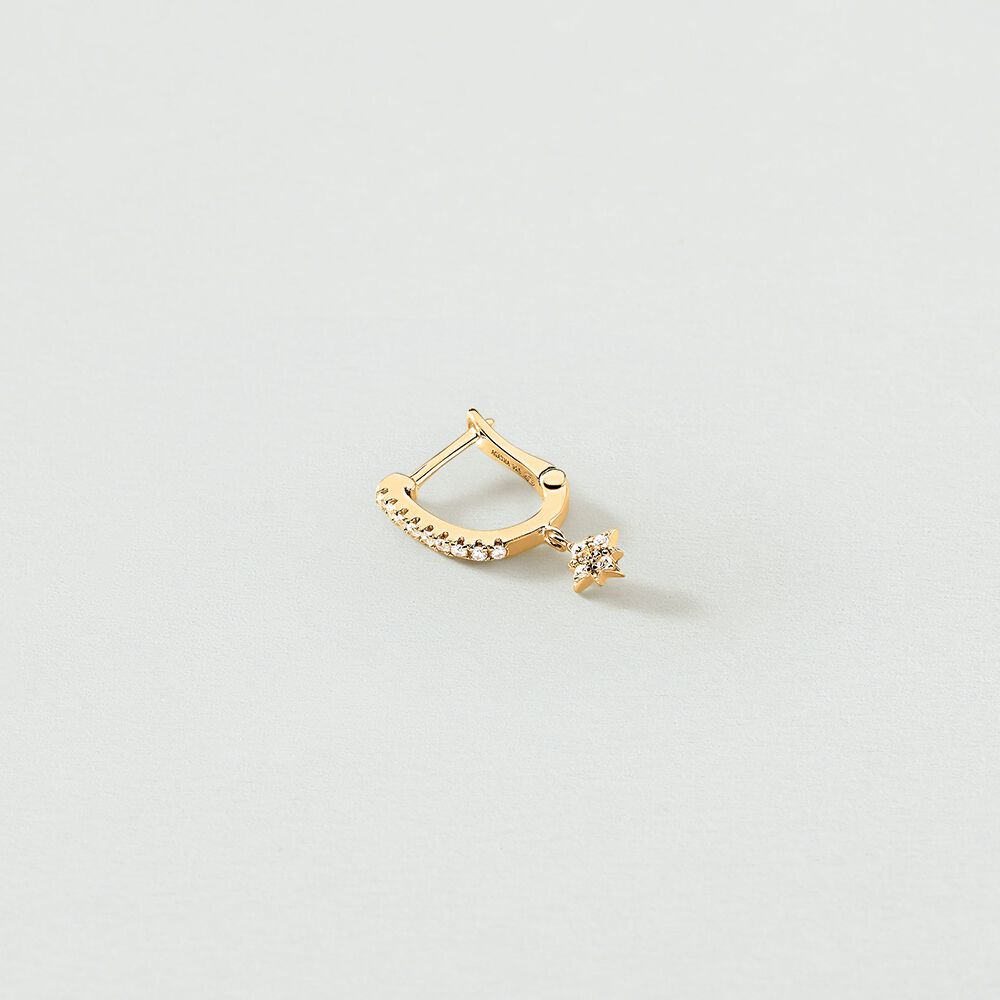 Piercing créole DIAMSTAR - Cristal / Doré - Piercings  | Agatha