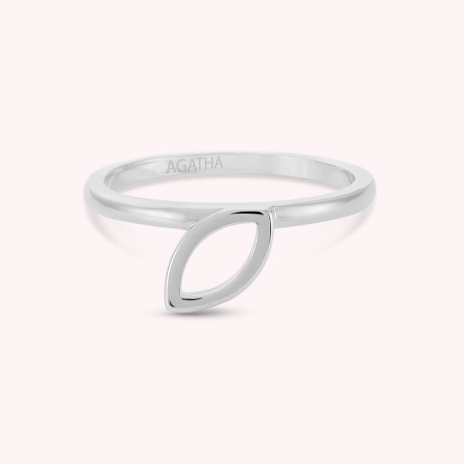 Bague fine LEAVES - Argenté - Bagues  | Agatha