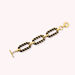Bracelet souple SESHA - Noir / Doré - Bracelets  | Agatha