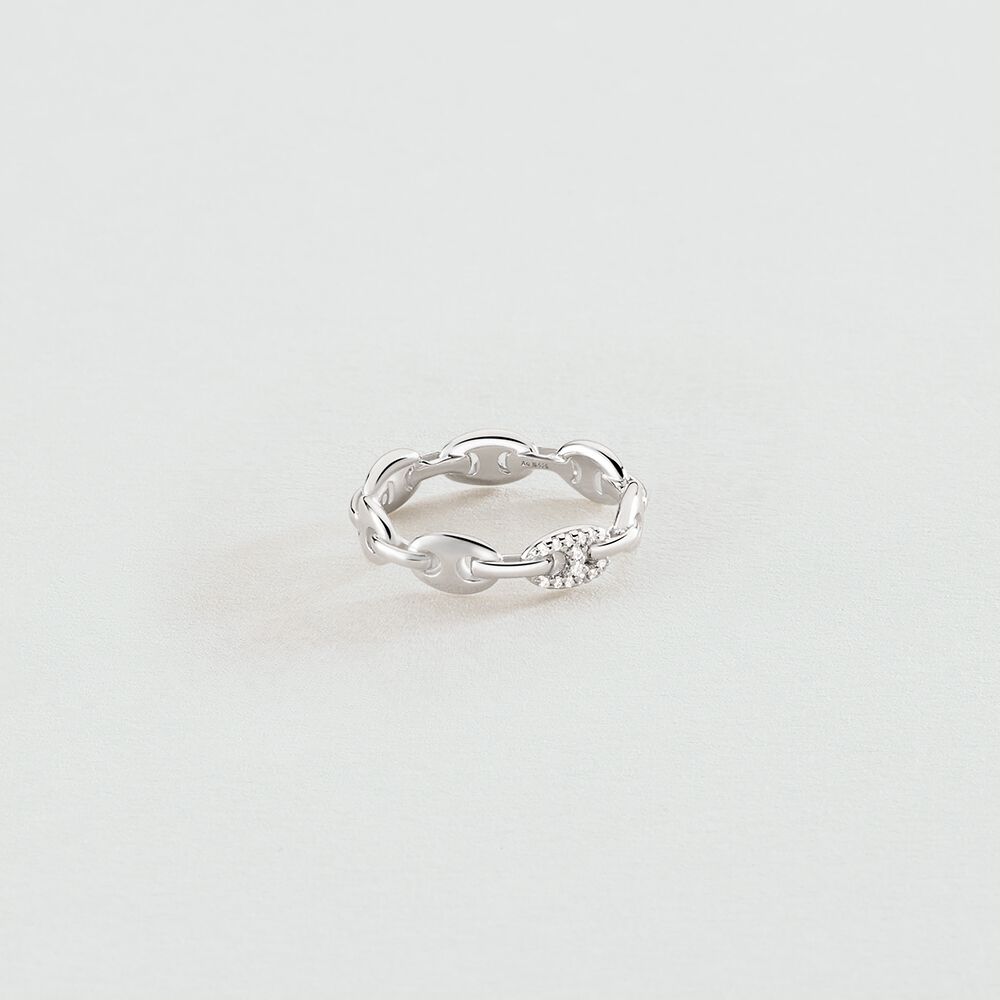 Bague fine ETREINTE - Cristal / Argent&eacute; - Bagues fantaisie  | Agatha