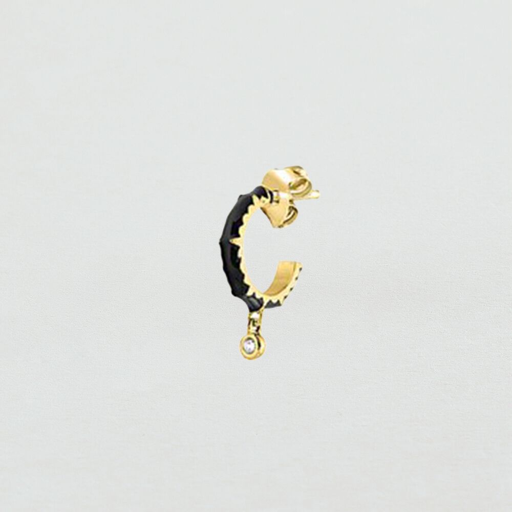 Piercing cr&eacute;ole JUNGLY - Noir / Dor&eacute; - Piercings  | Agatha