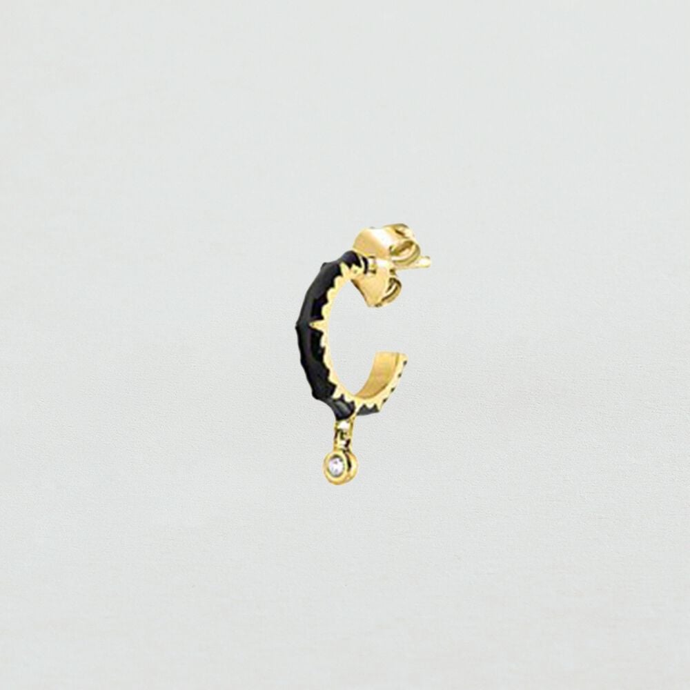 Piercing créole JUNGLY - Noir / Doré - Outlet  | Agatha