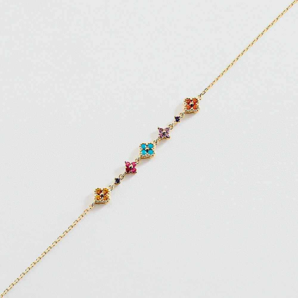 Bracelet souple BELOVED - Multicolore / Dor&eacute; - Bracelets souples  | Agatha
