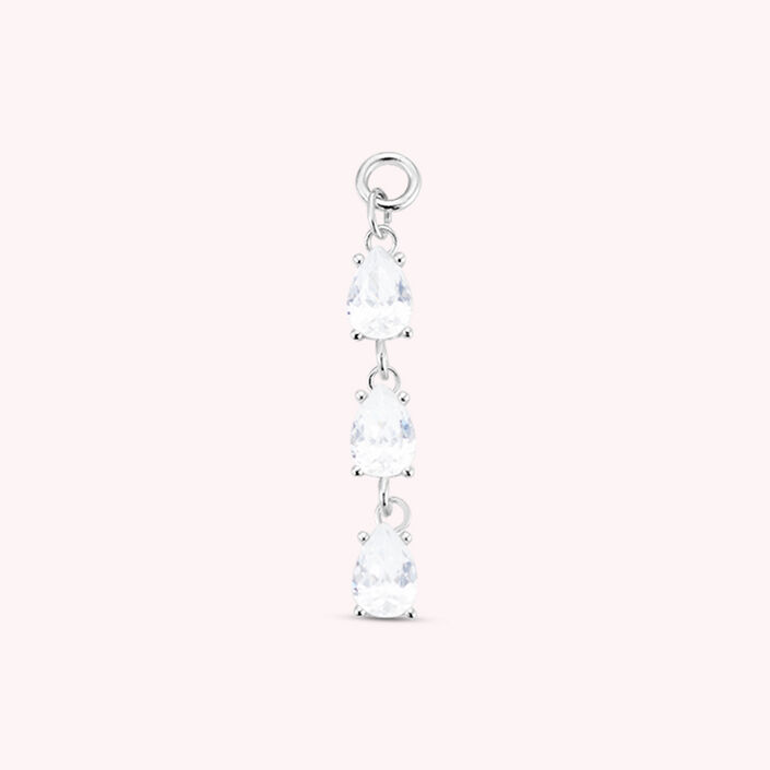 Piercing accessoires GOUTTE - Cristal / Argenté - Piercings  | Agatha