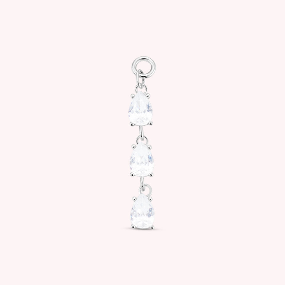 Piercing accessoires GOUTTE - Cristal / Argenté - Piercings  | Agatha