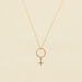 Collier mi-long FEMME - Cristal / Doré - Colliers  | Agatha