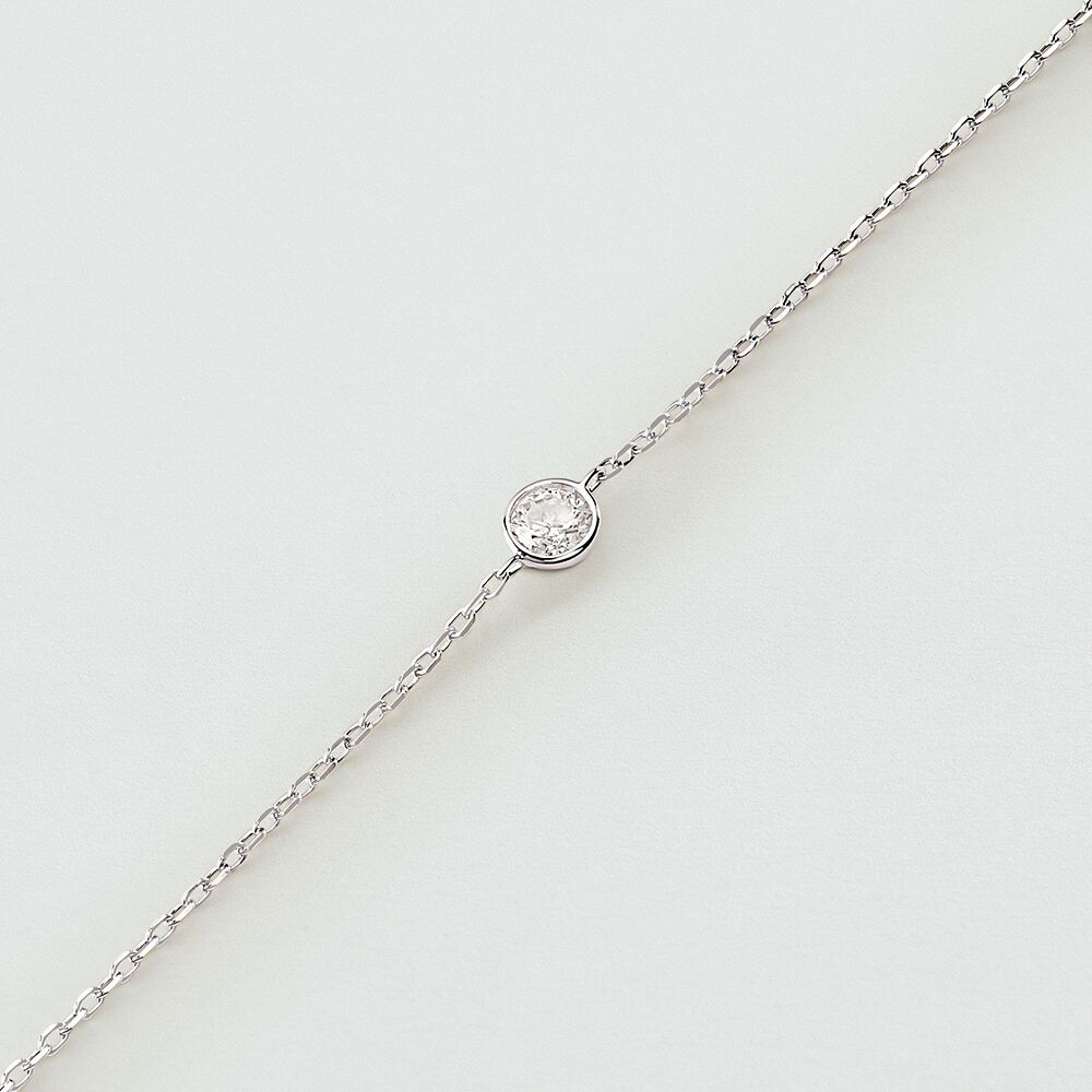 Bracelet souple BRILLANT - Cristal / Argenté - Bracelets fantaisie  | Agatha