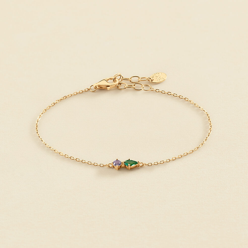 Bracelet souple ASTRE - Vert / Doré - Bracelets  | Agatha