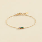 Bracelet souple ASTRE - Vert / Doré - Bracelets  | Agatha