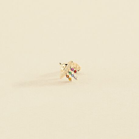 Piercing puce SPACEAGE - Multicolore / Doré - Piercings  | Agatha