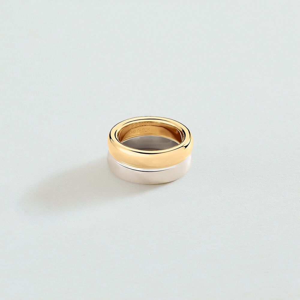 Bague large DUA - Argenté / Doré - Bagues fantaisie  | Agatha